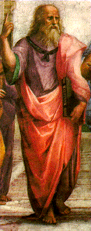 Detalhe da 'Escola de Atenas' de Rafael: Platão